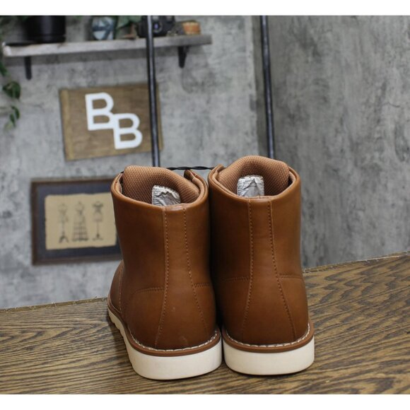 Goodfellow & Co Mens Niles Mock Toe Boots 90971861 Cognac Brown 8 - Picture 4 of 9